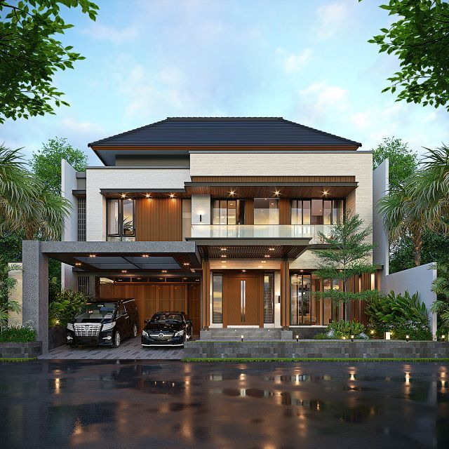 Biệt thự hiện đại 2 tầng